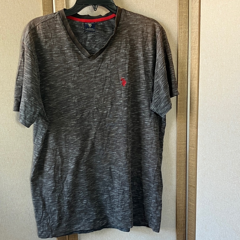 FINAL MARKDOWN U.S. Polo Assn. Brown space dyed tee large